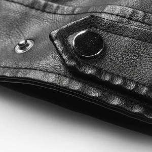 Blouson aviateur en cuir PU personnalisé, nouveau, confortable, élégant, de forme carrée, de haute qualité, coupe-vent pour hommes, logo et design personnalisés - Product Image 4