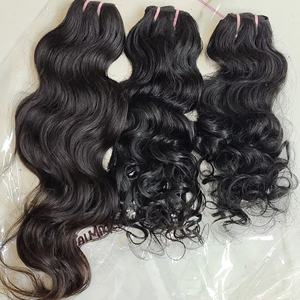 Extensions de cheveux vierges humains naturels non traités, ondulés lisses, de qualité Remy, en mèches, couleur noire naturelle, 10 pouces, 32 pouces - Product Image 2