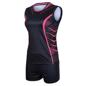 Maillot de volleyball pour femmes personnalisé de qualité supérieure Nouveaux modèles Uniforme en polyester/élasthanne Excellent vêtement de volleyball - Product Image 3