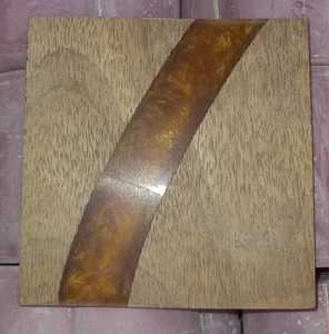 Paire de dessous de verre en bois classique moderne de forme carrée pour la cuisine à la maison dessus de table en bois naturel décoratif Design simple - Product Image 6