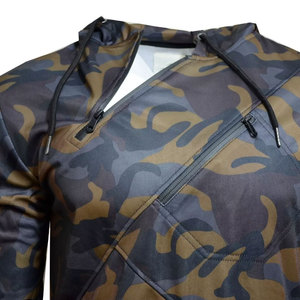 Sweat à capuche zippé personnalisé en polyester 100 % premium, imprimés brodés uniques, écologique et respirant pour la chasse hivernale et le streetwear - Product Image 6