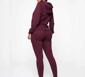 Nouveau survêtement élégant de couleur unie avec 2 pièces Training Jogging Wear Survêtement Femme Vente en gros Fabricant d'usure OEM - Product Image 4