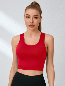 Sujetadores deportivos de talla grande de alto impacto para mujer, cremallera frontal a prueba de golpes, chaleco hueco con espalda en I, sujetador de Yoga sin mangas sólido para entrenamiento físico - Product Image 5