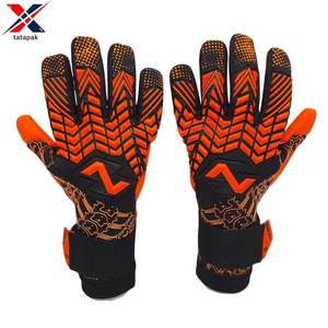 Guantes de Portero de Fútbol de Cuero de Alta Calidad para Exteriores, Cómodos, Duraderos, Absorbentes de Impactos, Impermeables, Antideslizantes, con Correa de Muñeca Ajustable - Product Image 4
