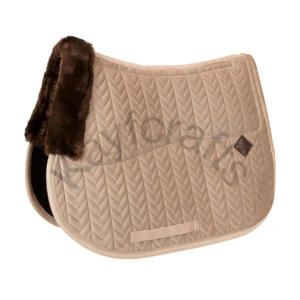 Arnés de grano completo de lujo, almohadilla de cuero para saltar con acabado de terciopelo y forro de piel de oveja - Product Image 3