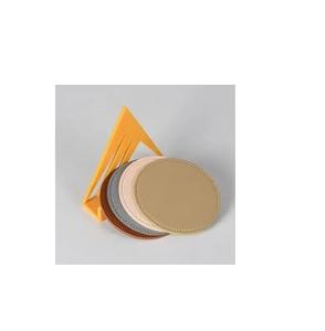 Sous-verre en cuir et fait à la main, tasse à thé et café, carré, Logo en relief, ensemble de sous-verres en cuir, produit - Product Image 1