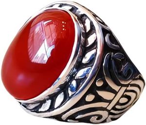 Anillo de Hombre al por Mayor, Nuevo, Piedra Preciosa de Cornalina Natural, Regalo de Cumpleaños, Anillo de Sello Turco para Hombre, Joyería, Anillo de Plata de Ley 925 - Product Image 1