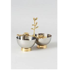 Cuencos japoneses en V Utensilios de cocina de metal de latón sostenible con técnica personalizada Diseño loco - Product Image 1