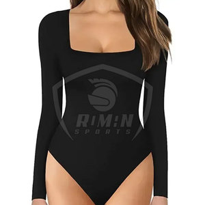 Reasonable Price Women Body Suit <b>for</b> <b>Sale</b> Light <b>Weight</b> Fitness Wear Slim Fit Spandex / Polyester Women Full Sleeve Body Suit - Product Image 2
