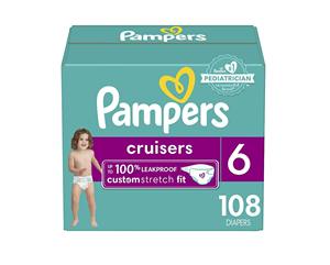 Pampers Cruiser ผ้าอ้อมเด็ก-ขนาด6จ่ายหนึ่งเดือน (นับ108) ผ้าอ้อมเด็กแบบใช้แล้วทิ้งที่ใช้งานอยู่กับการยืดแบบกำหนดเอง - Product Image 6