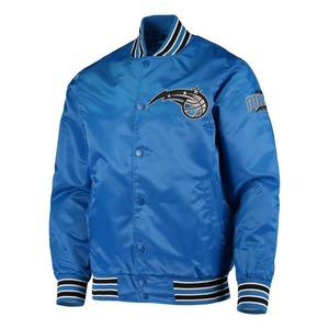 Veste en satin unisexe à la mode Veste de style baseball à finition brillante lisse pour vêtements promotionnels et d'équipe - Product Image 5