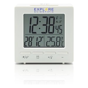 Réveil numérique radio-piloté Explore Scientific RDC1005 avec double alarme et affichage de la température - Product Image 2