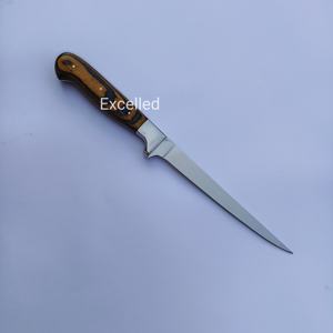 Cuchillo de filete personalizado hecho a mano de 13 pulgadas con hoja de acero J2 mango de madera Pakka Incluye funda de cuero para filete de pesca uso en la cocina - Product Image 2