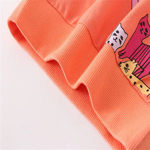 เสื้อสเวตเตอร์คอกลมสำหรับเด็กผู้ชายเด็กผู้หญิงผ้าฝ้ายสีพื้นพิมพ์โลโก้ตามสั่งสำหรับฤดูใบไม้ร่วง - Product Image 3