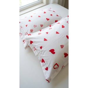 Funda de Almohada Rectangular Moderna con Diseño de Corazón en Algodón Suave, Duradera, Lavable, Transpirable, Ecológica y Personalizable para Hogar y Hotel - Product Image 4