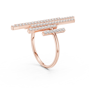 Bague en zircone cubique de haute qualité en or 14K orienté action directement de l'usine - Product Image 6