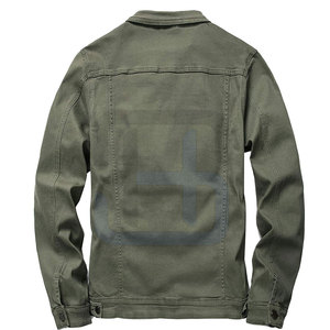Chaqueta de Mezclilla para Hombre de Color Sólido de Alta Calidad 2024 - 100% Algodón, Transpirable, de Secado Rápido, Ecológica, Informal, Moda Urbana - Product Image 2