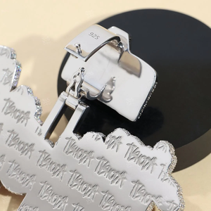 Collier pendentif hip-hop serti de diamants en moissanite VVS de conception optimale avec argent 925, design personnalisé pour les rappeurs, à porter tous les jours - Product Image 3