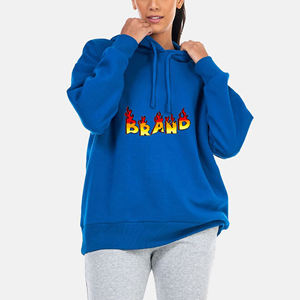 Sweat-shirts pour femmes surdimensionnés de qualité supérieure, personnalisés avec un logo imprimé sur le devant, 100% coton, écologiques, confortables, respirants, vêtements de sport - Product Image 4