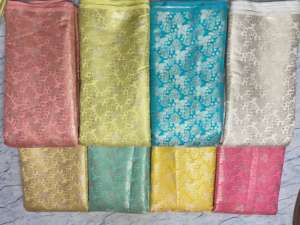 Vente en gros de tissu brocart jacquard en nylon haute densité de luxe Satin imprimé échantillon gratuit pour robes de mariée tricotées - Product Image 6