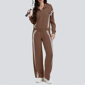 ชุดวอร์มมีฮู้ดผู้หญิง ผ้าโพลีเอสเตอร์/คอตตอน ทรงเข้ารูป สไตล์ลำลอง สีพื้น แฟชั่นสตรีทแวร์ ไซส์ใหญ่ สำหรับฤดูหนาว - Product Image 3