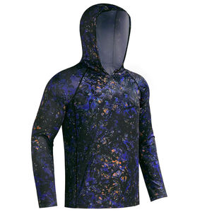 Custom 180 GSM Polyester Spandex Fishing Shirt Unisex UPF 50 Hooded Fishing Jersey Camo Sublimated Quick Dry Cool Hoody Shirts - Product Image 5