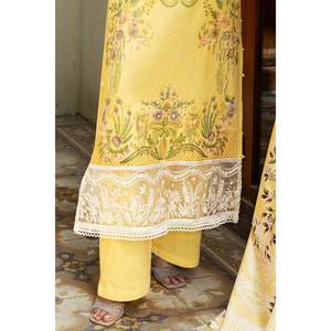 Conjunto de traje de 3 piezas sin coser con bordado y dupatta de seda tussar estampada para mujer SP-52049 - Product Image 3