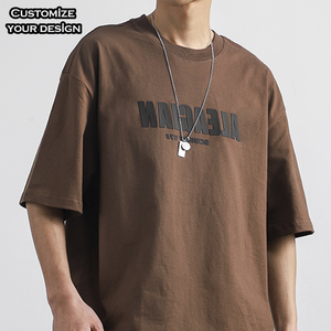 Vente en gros OEMODM 100% coton T-shirt coupe régulière pour hommes impression de logo personnalisé transfert de chaleur imprimé respirant séchage rapide tricoté haut - Product Image 3