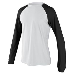 Venta al por mayor Unisex Hombres Rash Guard Color sólido Manga larga UPF 50 + Compresión Traje de baño para surfear y nadar Tamaño adulto - Product Image 5