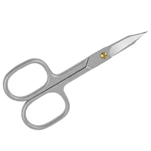 不锈钢修指甲剪刀角质层直弯曲刀片剪刀，带定制标志和高质量材料