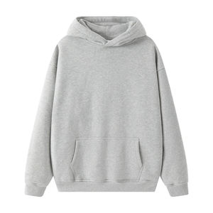 Sweat à capuche pour homme doublé en polaire avec poche kangourou en coton Streetwear chaud décontracté pour l'hiver - Product Image 1