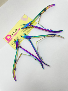 คีมตัดหนังสำหรับทำเล็บแบบสปริงคู่ปลายแหลมทำจากสเตนเลสสตีลปลายแหลมสำหรับทำเล็บตกแต่งเล็บ - Product Image 2