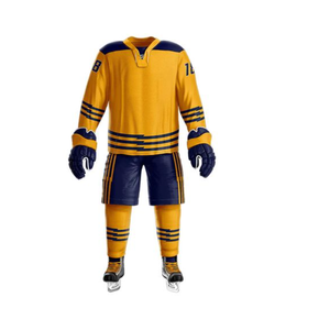 Uniforme de hockey sur glace de taille personnalisée confortable en stock 100% uniforme de hockey sur glace en polyester pour adultes - Product Image 5