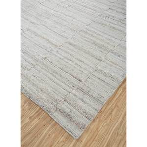 Alfombra Contour Ivory Tejida a Mano de Lana, Algodón Orgánico, Jacquard, Yute, Rayas, Rectangular para Pasillo, 9x12-Hwl-74 - Product Image 2