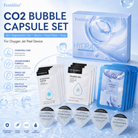 Ensemble de capsules à bulles de CO2, gel régénérant pour la peau, sérum, masque facial, savon pour appareil de peeling à jet d'oxygène