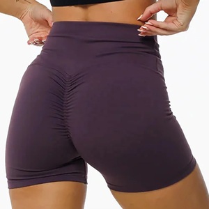 Shorts Deportivos de Cintura Alta con Efecto Scrunchy, de Poliéster y Spandex, de Secado Rápido, para Entrenamiento, para Damas - Product Image 5
