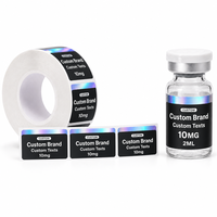 Étiquettes autocollantes personnalisées en PET imperméables pour flacons cosmétiques 3ml 5ml 10ml, sérum et essence, sur feuilles, fabricant