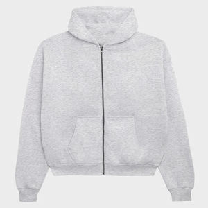 Sudadera con Capucha de Invierno para Mujer, de Alta Calidad, Personalizada, 100% Algodón, Tejido de Punto, Felpa, Holgada, Transpirable, Manga Larga, con Cremallera y Bolsillo - Product Image 1