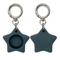 Porte-clés AirTag en silicone et PVC en forme d'étoile - Étui de protection avec couleur et logo personnalisables pour les voyages