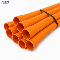 Tuyau électrique en PVC orange léger certifié AS/NZS 2053.2, ignifuge et résistant aux chocs, pour le câblage intérieur des magasins et des bureaux