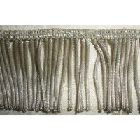 OEM Vêtement Coupe Métallique Frange En Gros Passementerie Frange En Laurex Fil Métallique Personnalisé Mylar Franges En Or