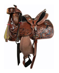 Selle Western en cuir véritable de qualité supérieure pour cheval Selle de course pour équitation Selle Western - Product Image 1