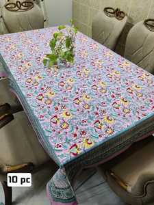 Design floral main bloc imprimé 100% couverture de Table en coton écologique conception artisanale nappe lavable nappe artisanale - Product Image 4