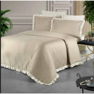 Juego de Ropa de Cama de Lujo de 6 Piezas, Tamaño King, Algodón Satinado, con Bordado Floral, Incluye Funda Nórdica, Sábana Ajustable y Fundas de Almohada para Uso Doméstico - Product Image 4