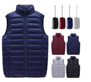Trendy lightweight down vest for men casual <b>outfit</b> Durable men sleeveless down vest warm and soft - Product Image 1