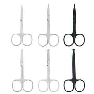 Tijeras Profesionales para Cutículas al por Mayor, Tijeras de Acero Inoxidable Negras para Maquillaje, Tijeras Rectas para Recortar Pestañas y Cutículas - Product Image 2