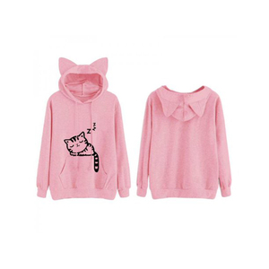 Sweat à capuche imprimé graphique pour femme Pull accrocheur avec design audacieux Parfait pour le style de rue et la superposition - Product Image 3