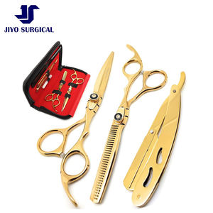 Tijeras de peluquero de primera calidad para corte de cabello profesional de acero inoxidable, diseño ergonómico, perfecto para salones y barberías - Product Image 3