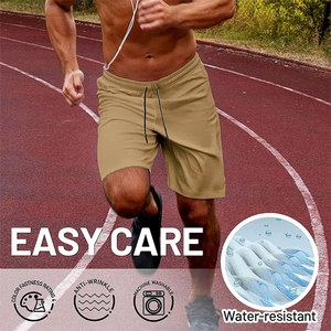 Logo brodé personnalisé fitness course à pied gym sport entraînement jogger sueur entraînement séchage rapide plage short de course pour hommes - Product Image 4