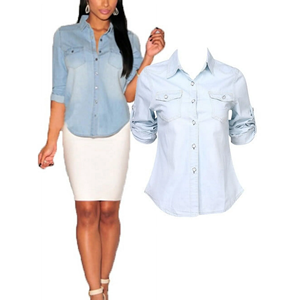 Camisas Vaqueras Elegantes 2025 para Mujer, Estilo Casual de Invierno con Botones, Primavera - Product Image 6